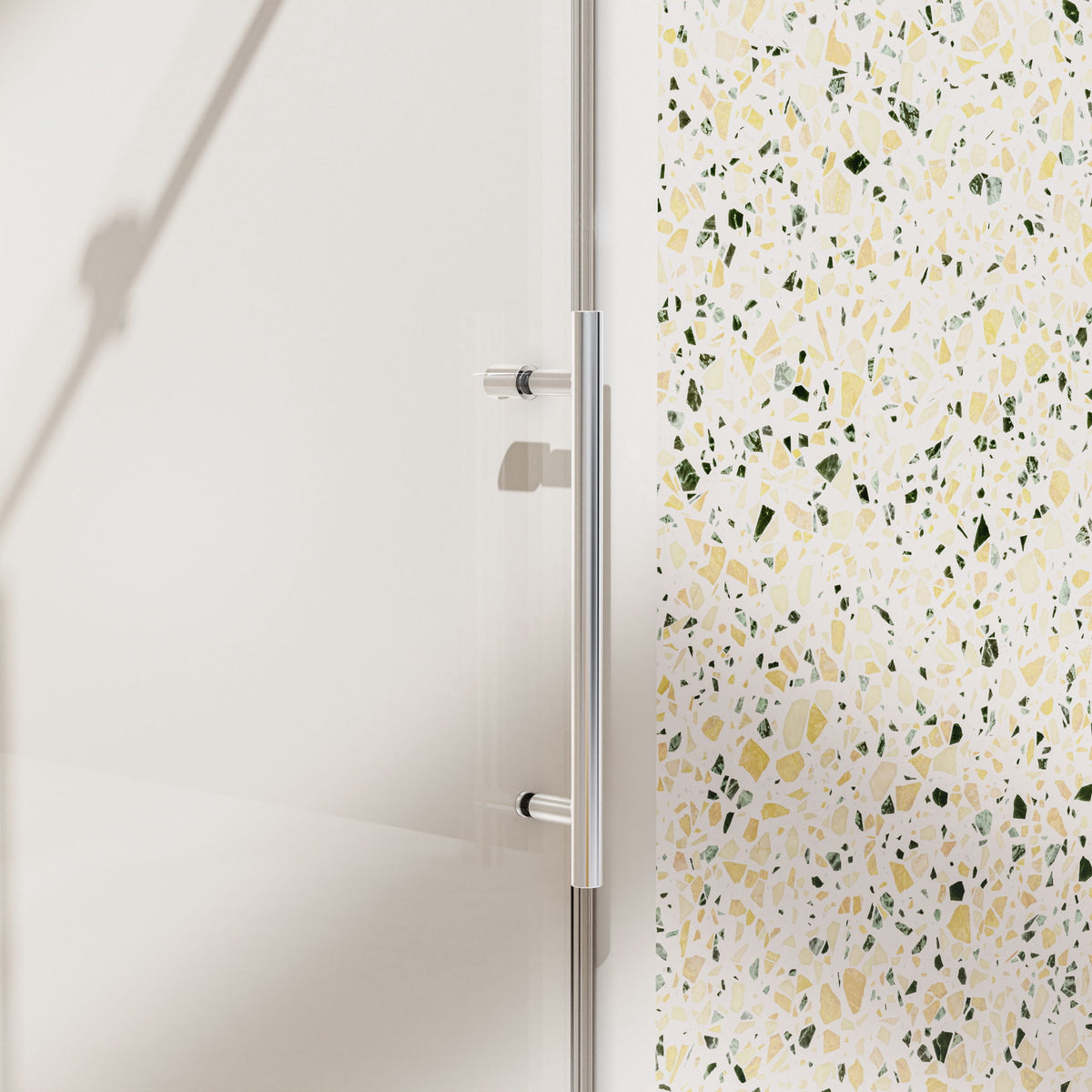 Frameless Single Sliding Soft Close Shower Doors, 5/16" Sgcc Tempered Glass
