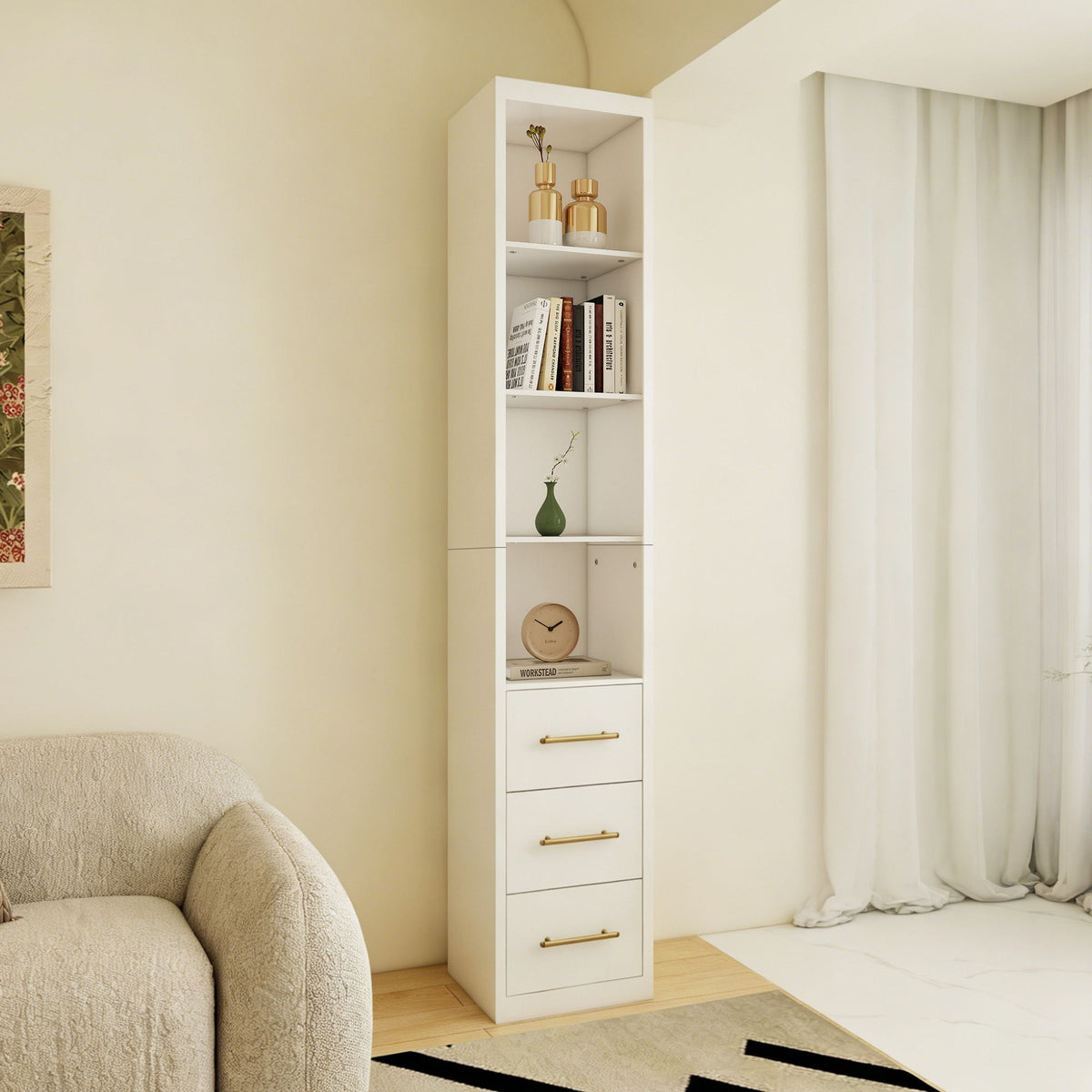 Tall Storage Cabinet With Drawers And Shelves