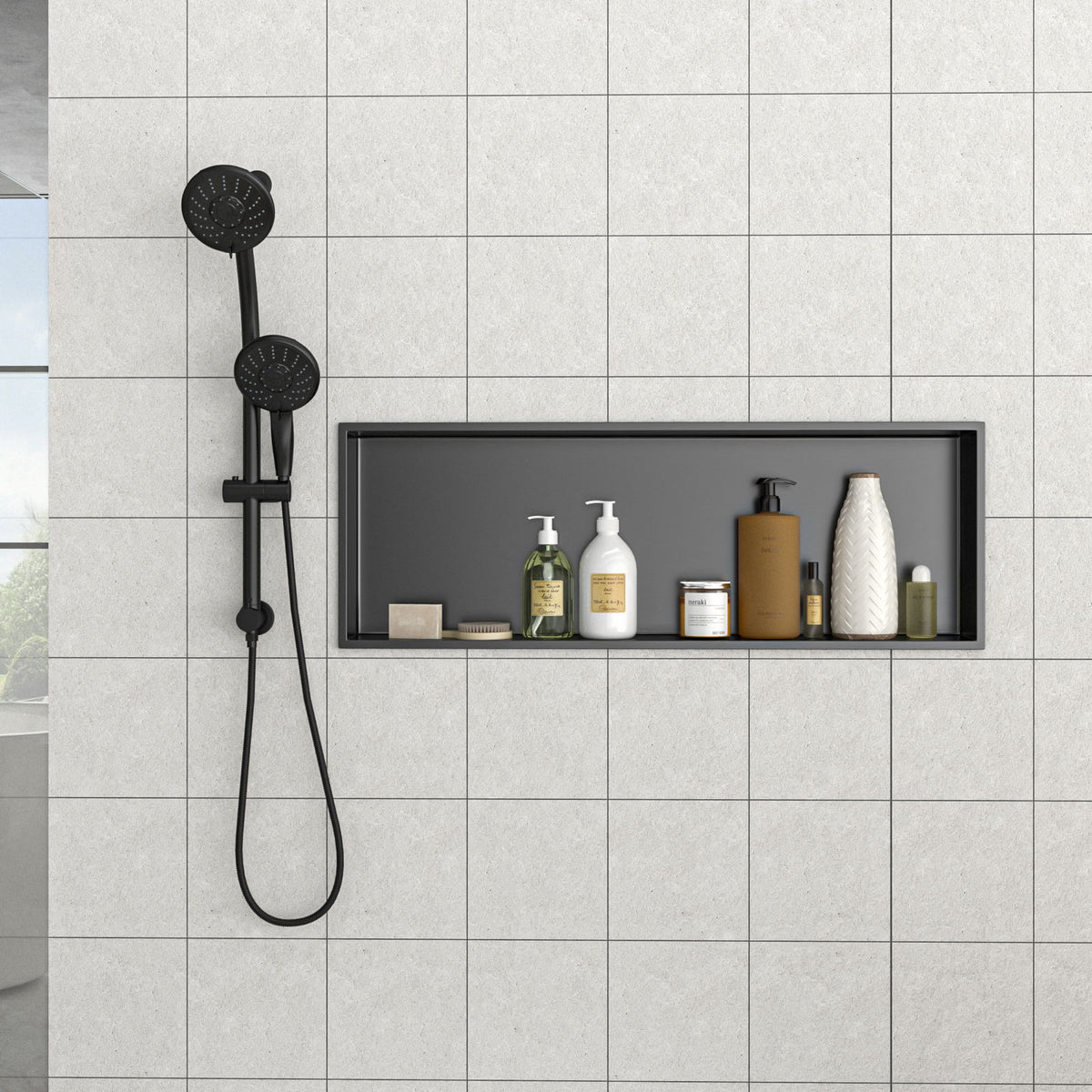 Stainless Steel Shower Niche With Seamless Design For Bathroom Storage