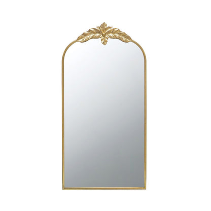 Arched Wall Mirror With Metal Frame, Wall Mirror For Living Room