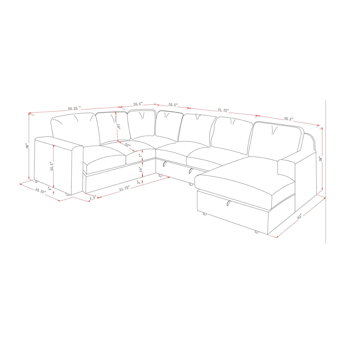 Melody - Sectional Sofa