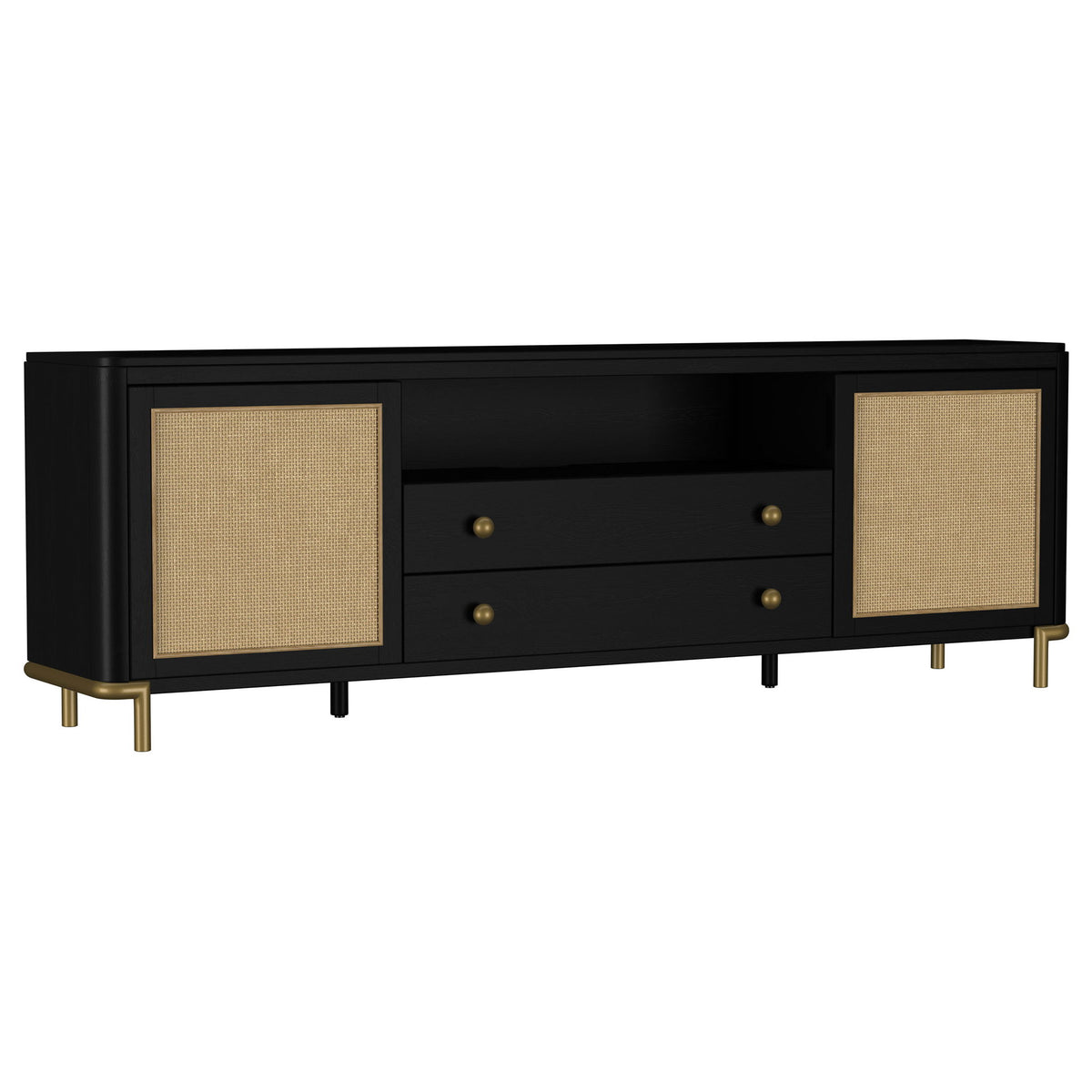 Benson - 2 Door TV Stand With Dual Drawers