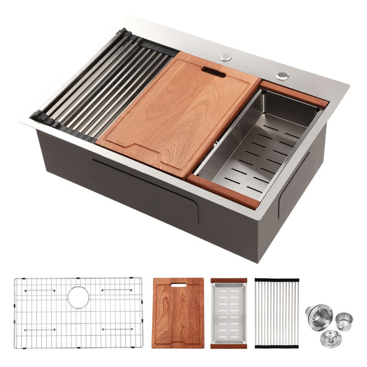 Drop In Kitchen Sink Stainless Steel 16 Gauge