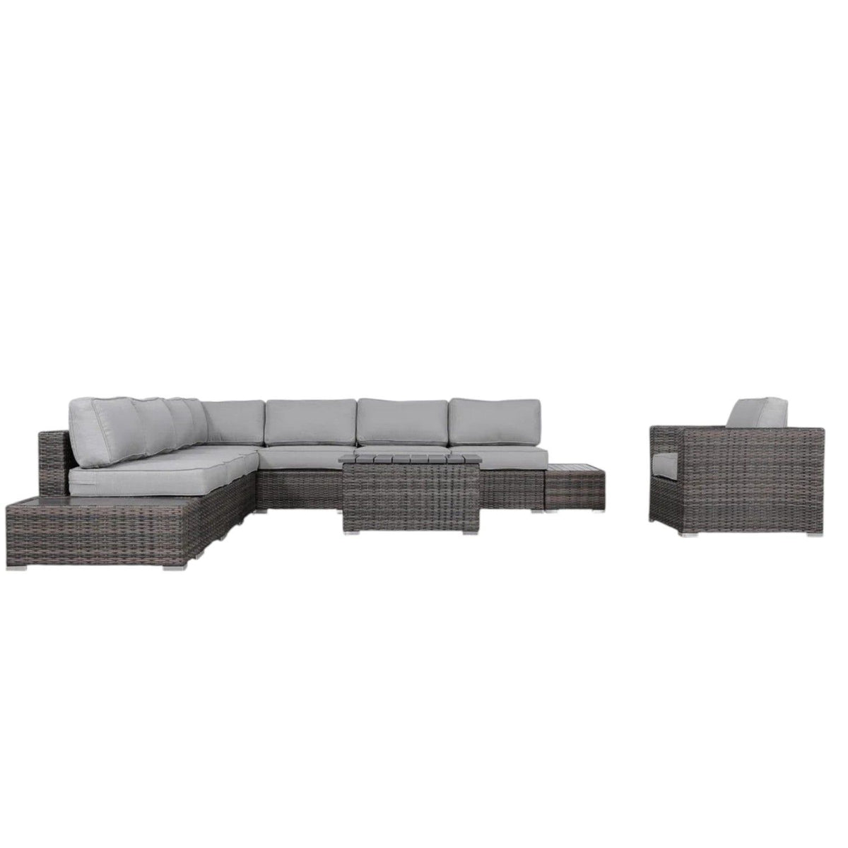 Stylish Entertainment Sectional Set, Outdoor Living