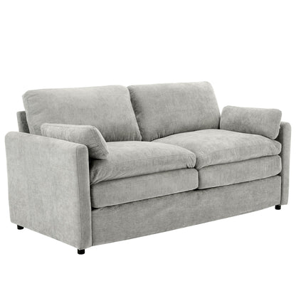 Cozy Upholstered Cushion Loveseat Sofa For Living Room