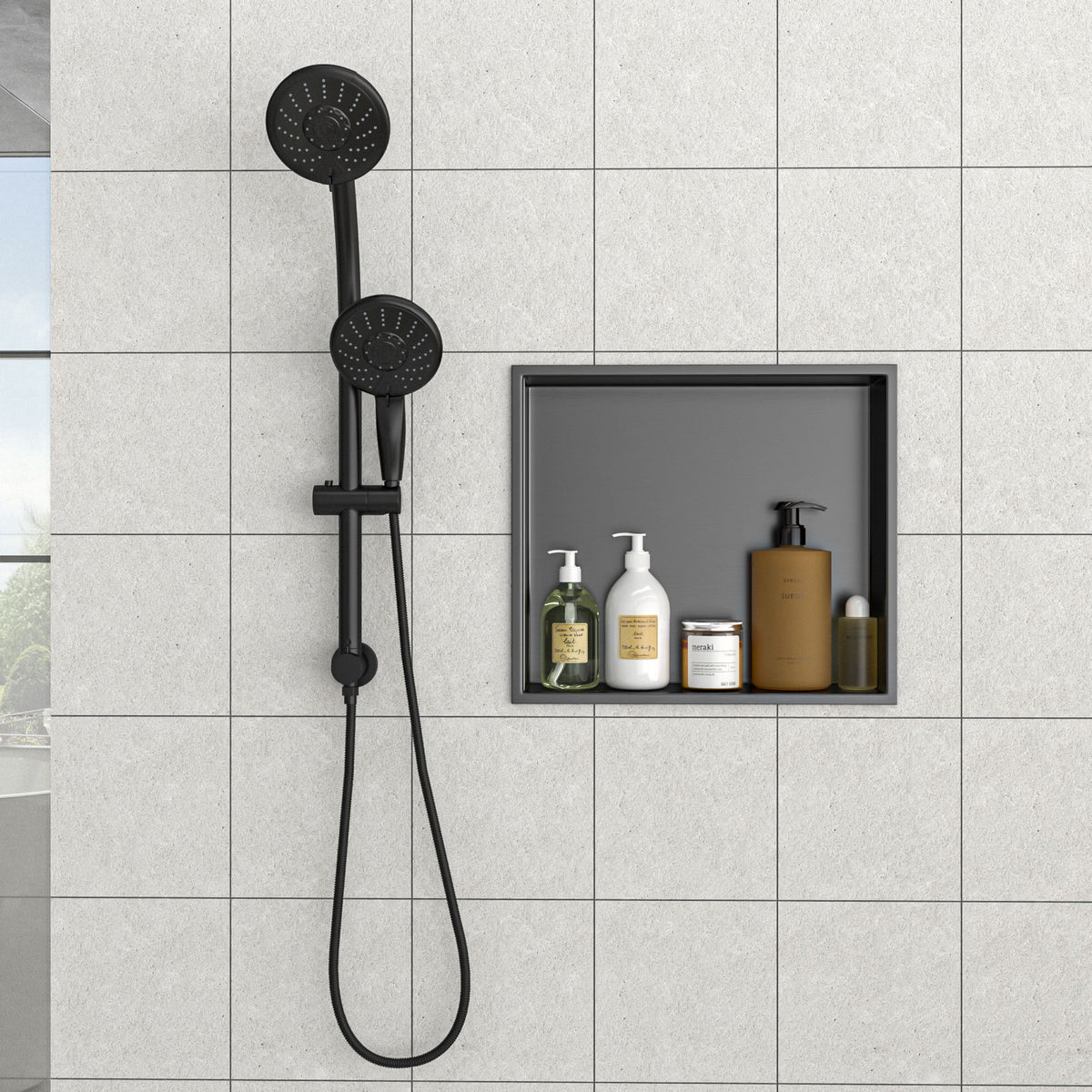 Stainless Steel Shower Niche With Seamless Design For Bathroom Storage