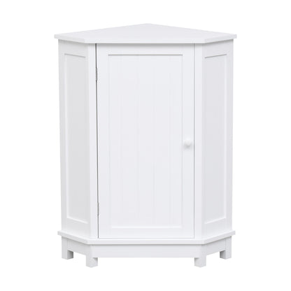 Bathroom Cabinet Triangle Corner Storage Cabinet With Adjustable Shelf Modern Style