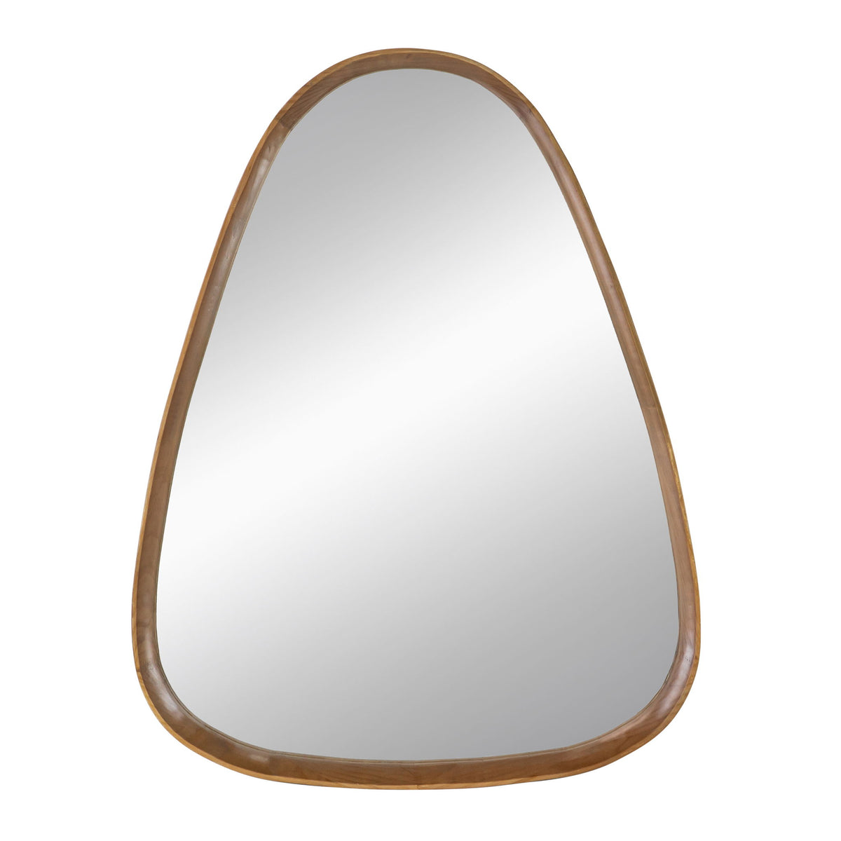 Irrgeular Mirror With Frame, Wall Mirror For Living Room Bathroom Entryway - Brown