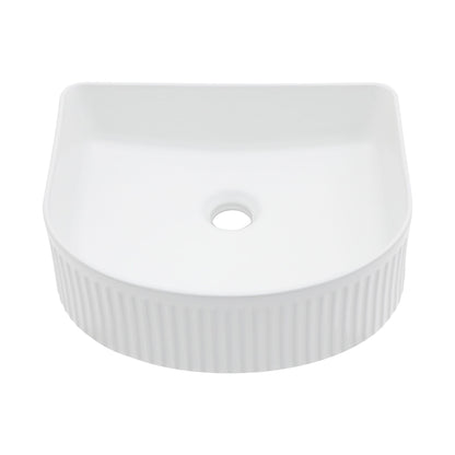 Vessel Bathroom Sink With Design - White