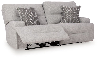 Acklen Place - 2-Piece Power Reclining Sectional Loveseat - Pewter