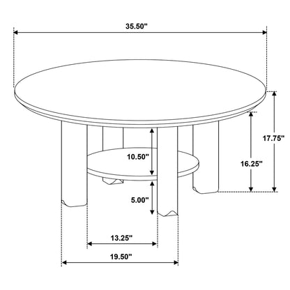 Crispin - 2 Piece Coffee Table Set With Open Shelves - Light Oak