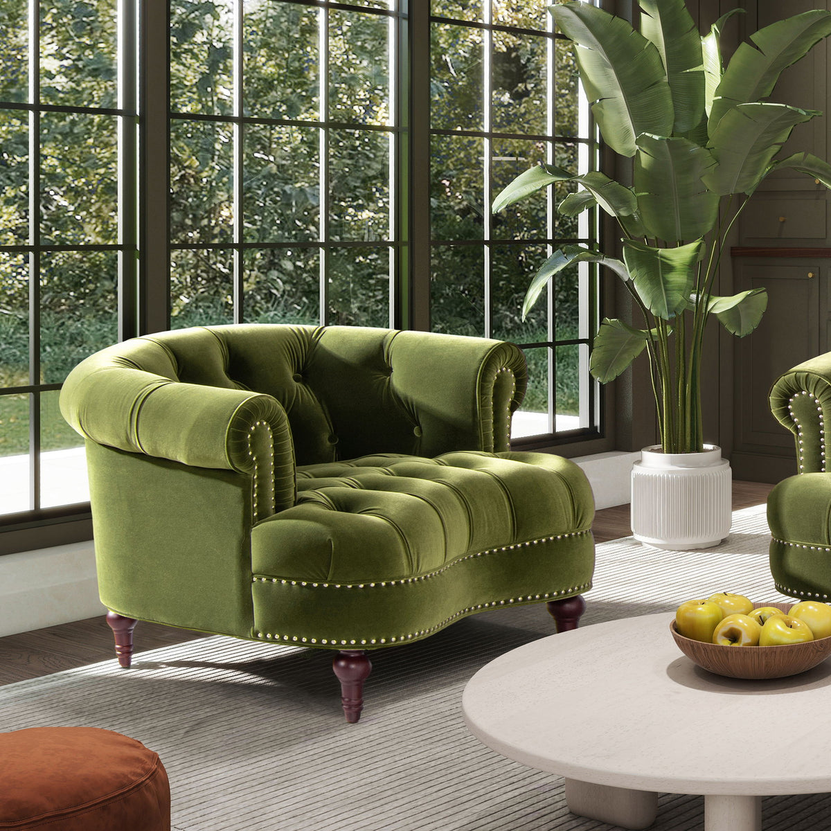 La Rosa - Victorian Tufted Upholstered Accent Chair