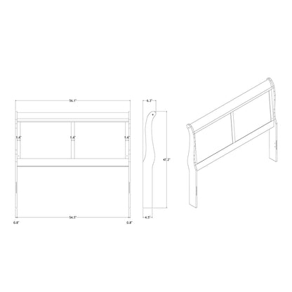 Charlston - Modern Sleigh Design Bed With LED
