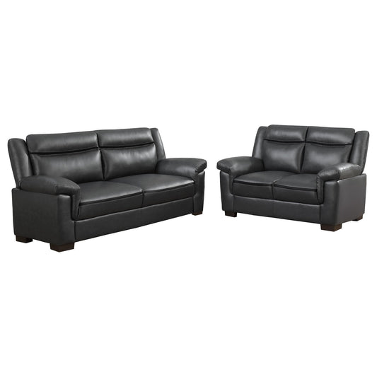 Borden - 2 Piece Living Room Set With Smooth Upholstery - Gray