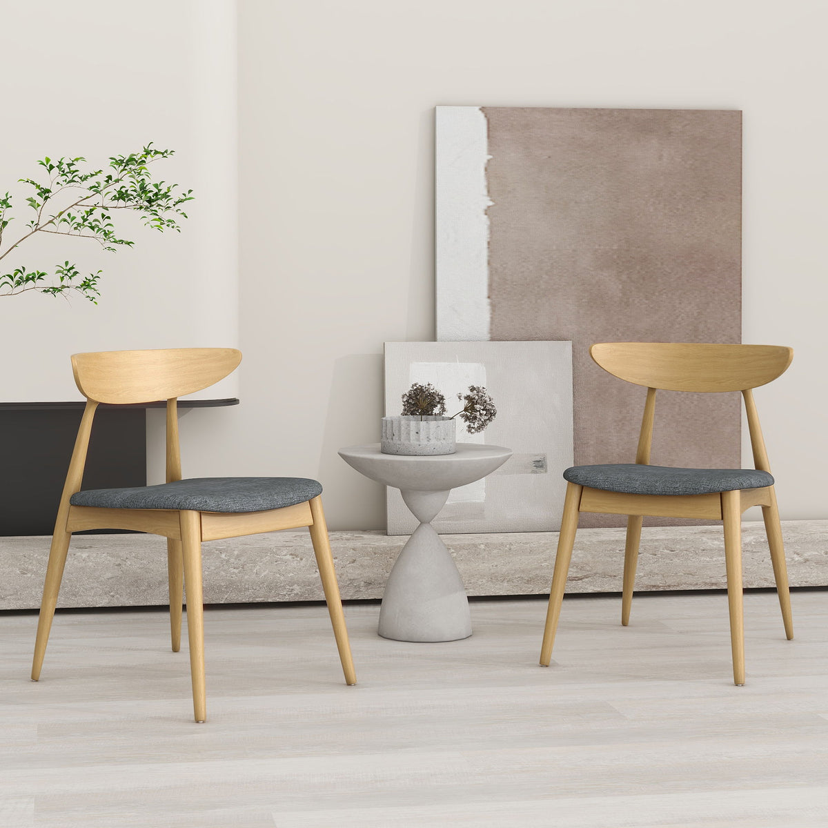 Ergonomic Back Dining Chairs (Set of 2)