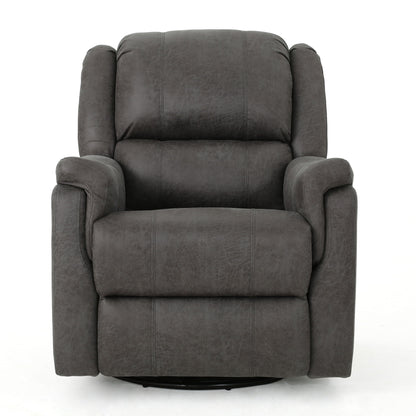 Contemporary Glider Recliner With Swivel Function
