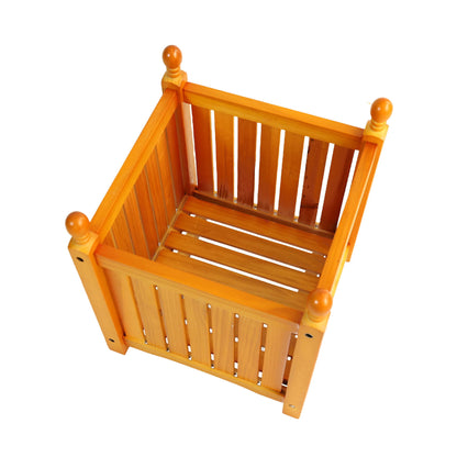 Square Outdoor Flower And Herb Pot - Teak