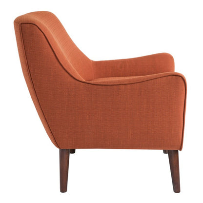 Accent Chair Upholstered With Legs - Burnt Orange