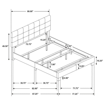 Dordrecht - Eastern King Panel Bed - Charcoal