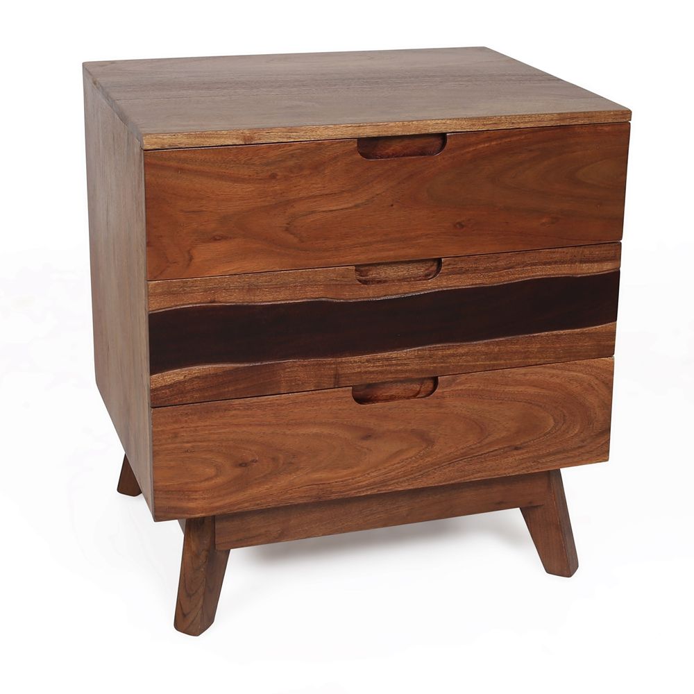 Nightstand Natural Wood - Brown