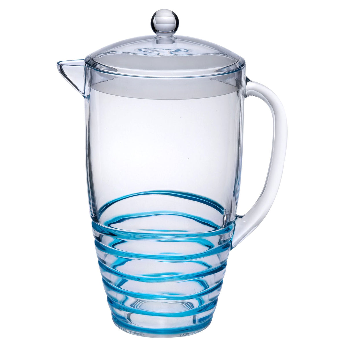 Swirl Unbreakable Plastic Water Pitcher With Lid And Spout