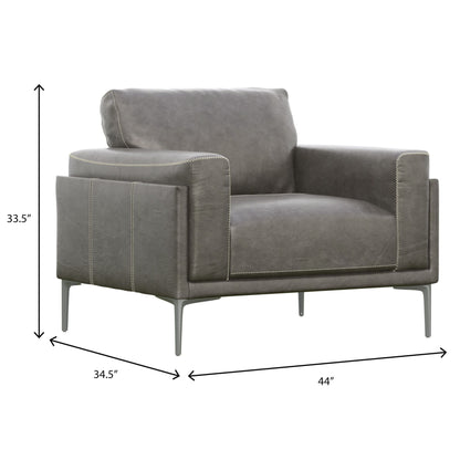 Transitional Fabric Chair - Dark Gray