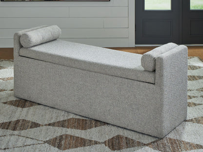 Galliden - Large Upholstered Dining Room Bench - Beige