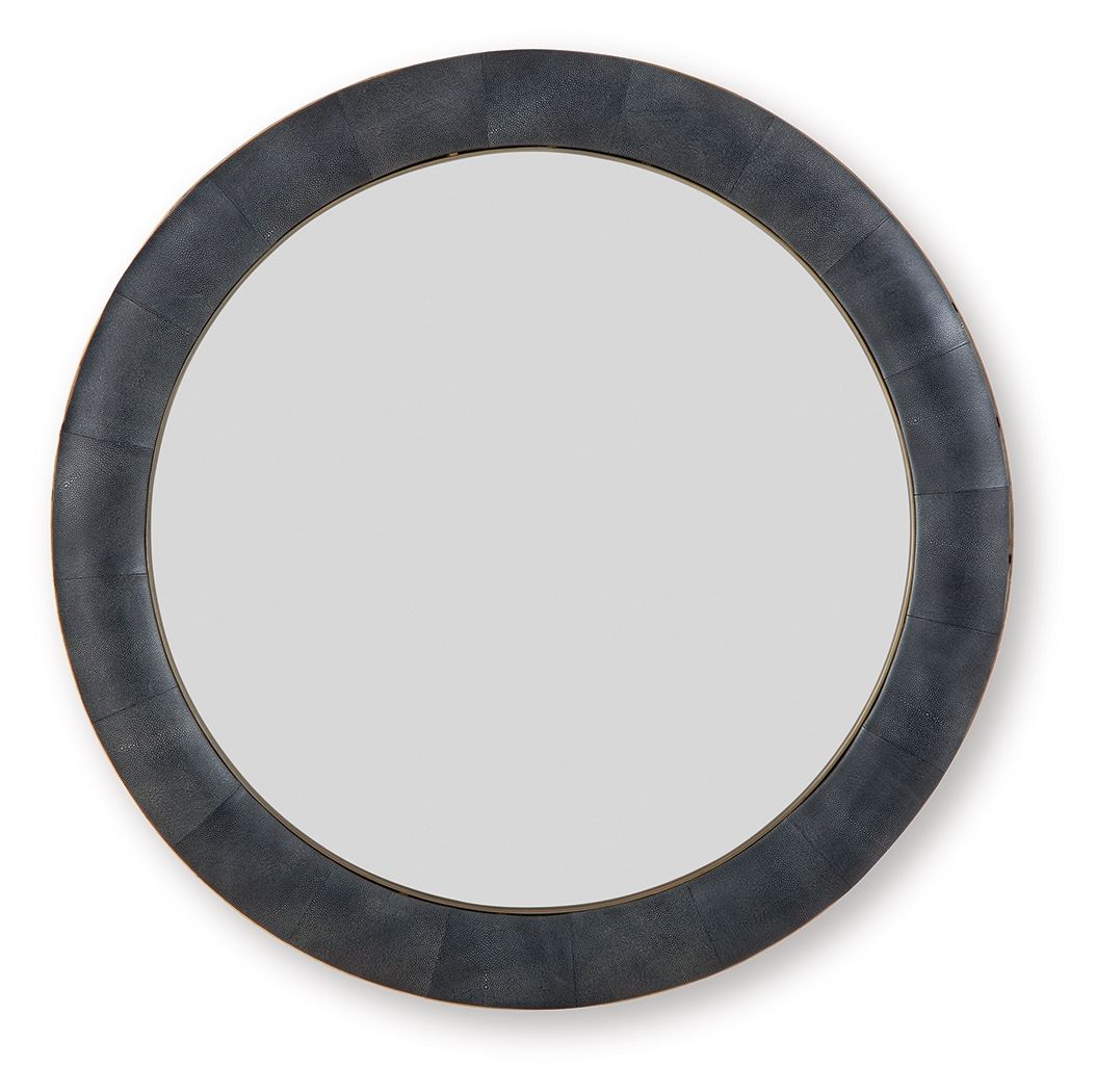 Corinsworth - Accent Mirror - Charcoal / Brass Finish