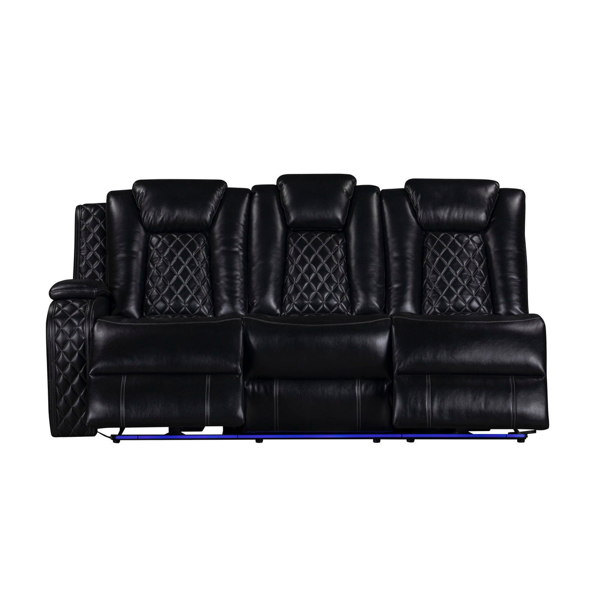 Orion II - LAF Sofa With Power Headrest & Footrest - Black