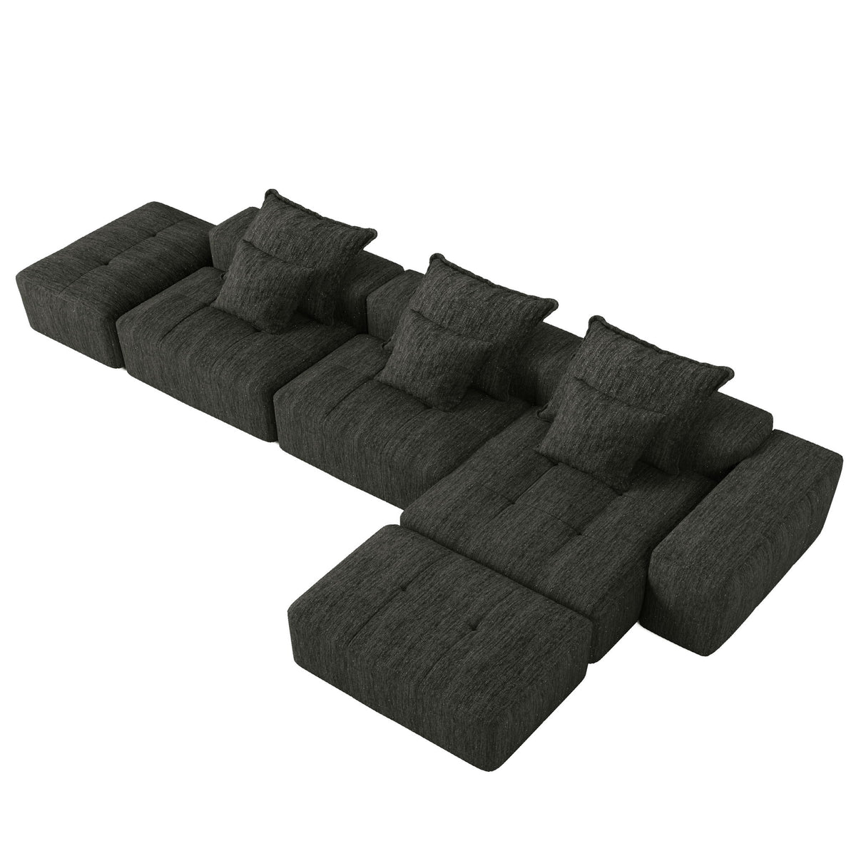 Modern Oversized Diy Combination, Modular Sectional Sofa With Pillows