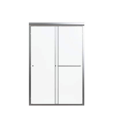 Semi Frameless Double Sliding Shower Door With SGCC Tempered Glass - Chrome