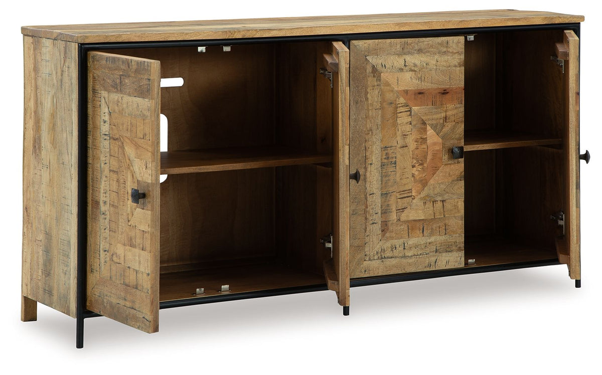 Camney - Accent Cabinet - Brown / Black