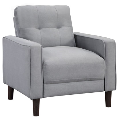 Harvey - Upholstered Tufted Accent Chair - Gray