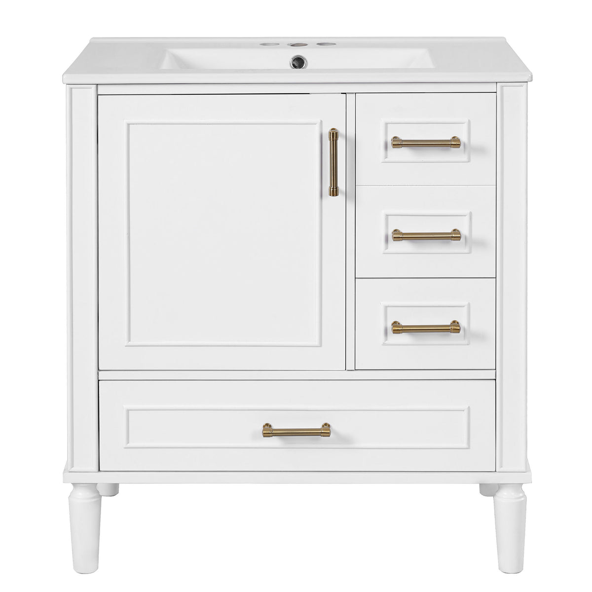 Traditional Bathroom Vanity Set With Soft Close Doors