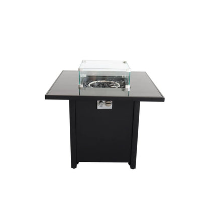 Powdercoated Fire Pit With Top - Black