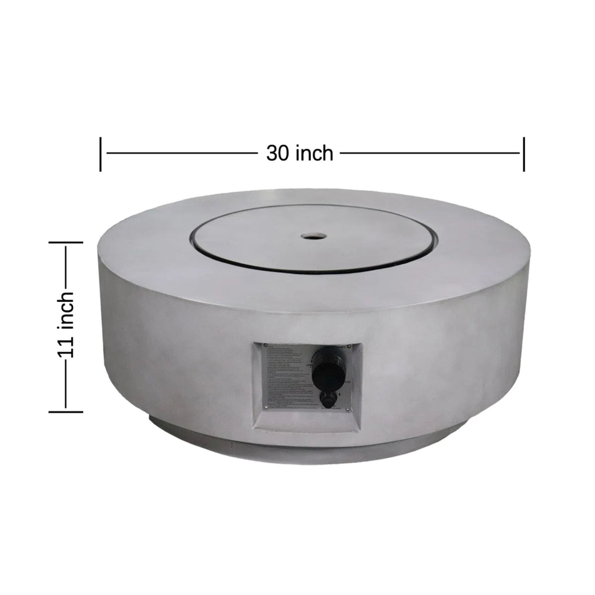 Reinforced - Propane Gas Outdoor Fire Pit Table With Lid