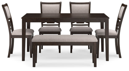 Langwest - Dining Room Table Set (Set of 6) - Brown