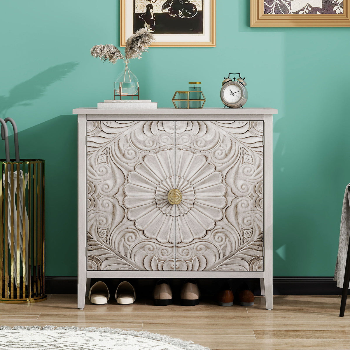 2 Door Cabinet, Suitable For Bedroom - Light Gray