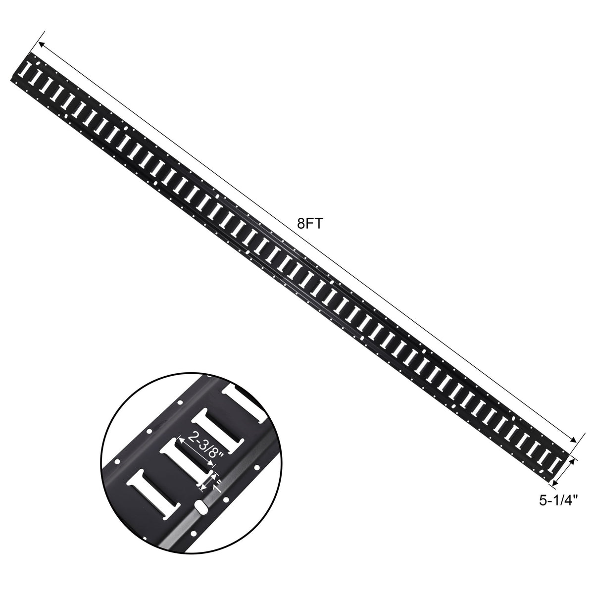 Heavy Duty E Track Tie-Down Rail Kit With O-Ring Anchors And Rope Tie Offs