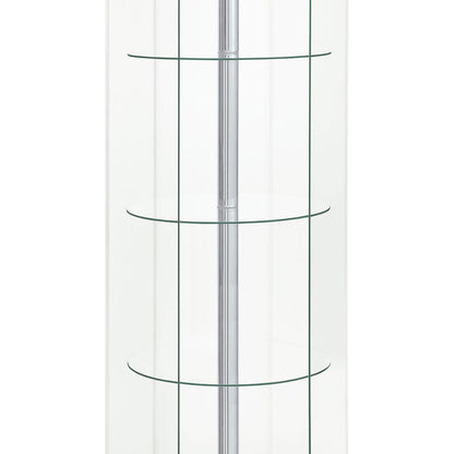 Tenley - 4 Shelf Curio Cabinet With Hexagonal Design