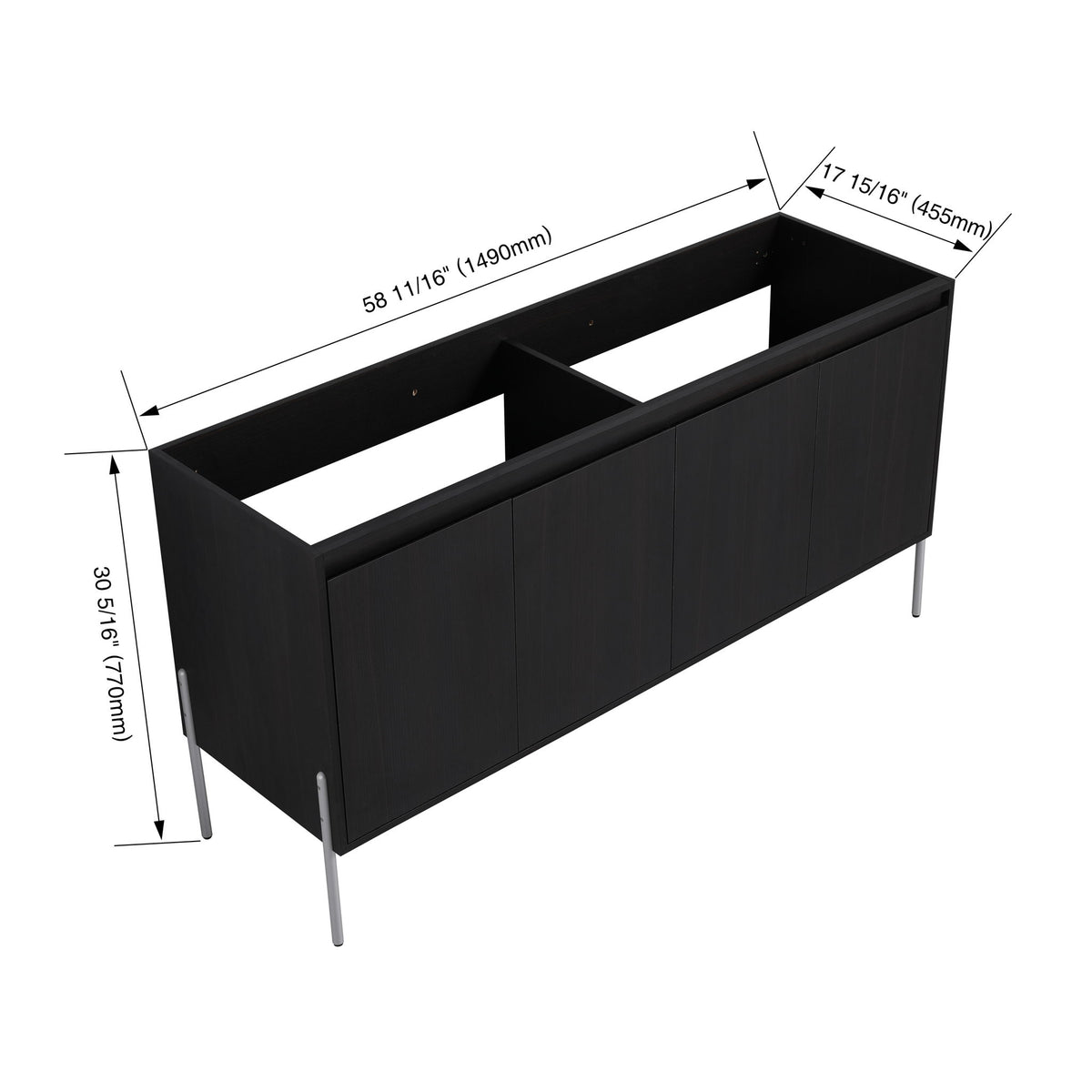 Freestanding Bathroom Vanity & Soft Close Cabinet Doors