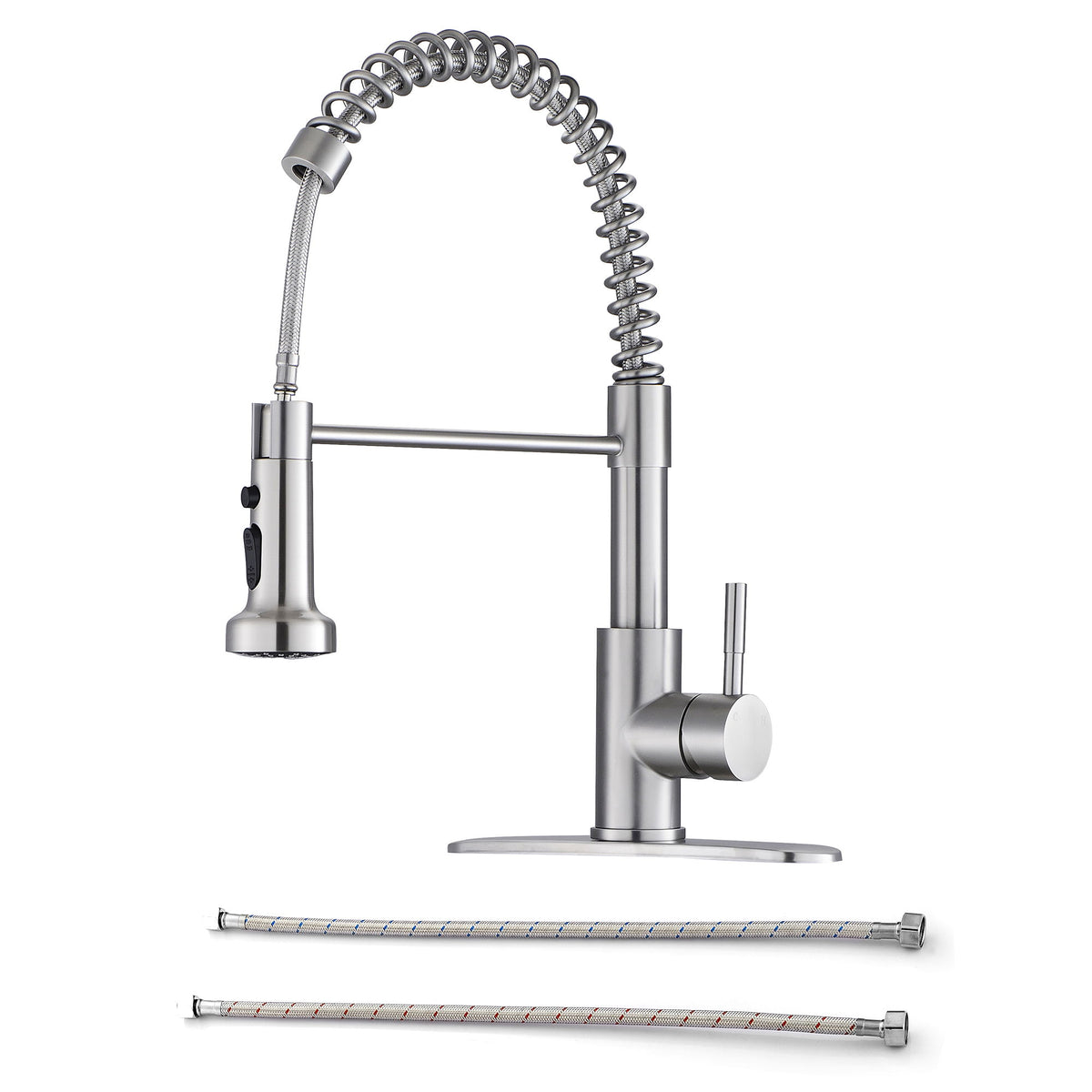 Kitchen Faucet With Pull Down Spray Head - Brushed Nickel