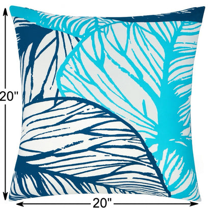 Leaf Vein Outdoor & Indoor Pillow - Indigo
