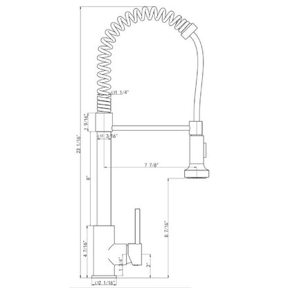Modern Single Handle Spring High Arc Kitchen Faucet With Water Filter System