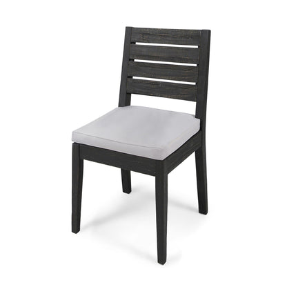 Outdoor Armless Dining Chair With Cushions