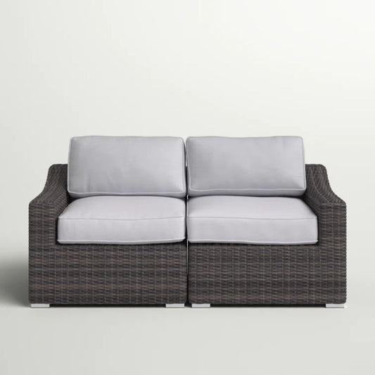 Chic Wide Outdoor Loveseat With Cushions