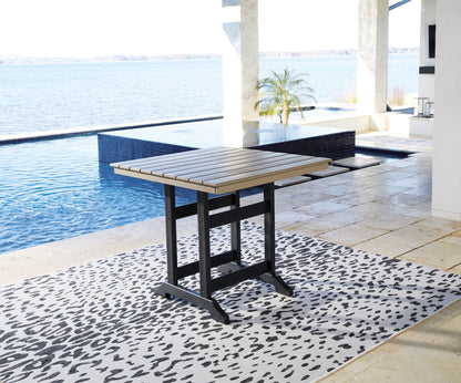 Fairen Trail - Square Counter TBL w/Umb OPT - Black / Driftwood