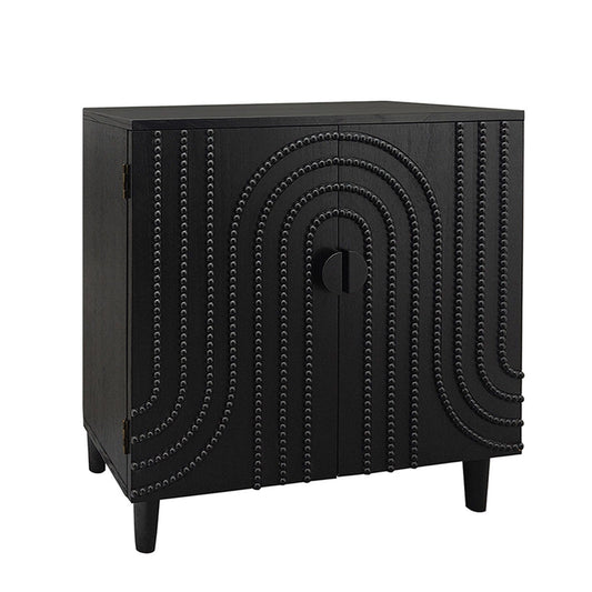 2 Door Storage Cabinet With Adjustable Shelf - Black