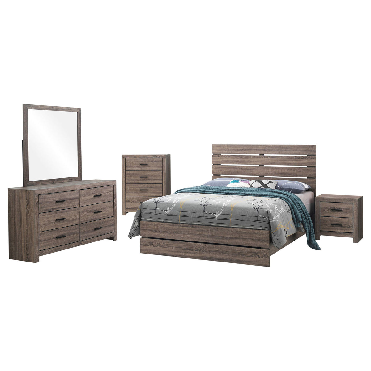 Geary - Slatted Headboard Panel Bedroom Set
