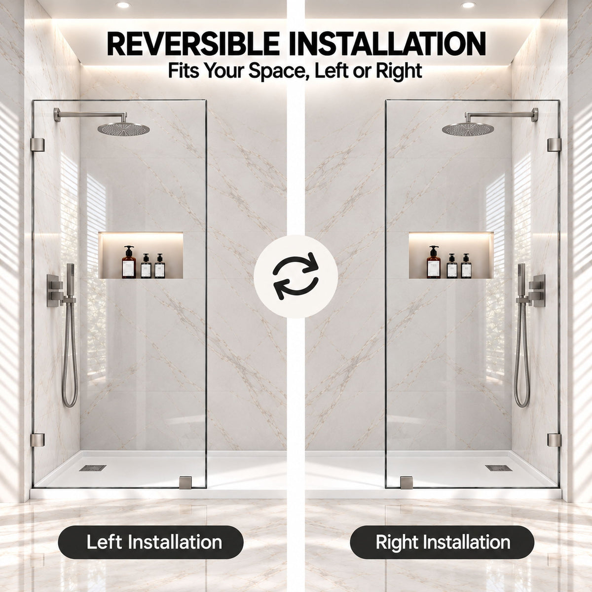 Frameless Walk-In Shower Glass Panel